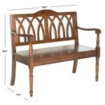 Dark Teak Wood Mandy Traditional Bench