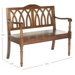Dark Teak Wood Mandy Traditional Bench