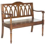 Dark Teak Wood Mandy Traditional Bench