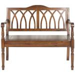 Dark Teak Wood Mandy Traditional Bench