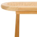 Natural Teak and Rattan Nikki Bench