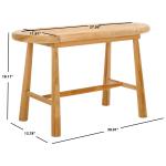 Natural Teak and Rattan Nikki Bench