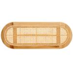 Natural Teak and Rattan Nikki Bench