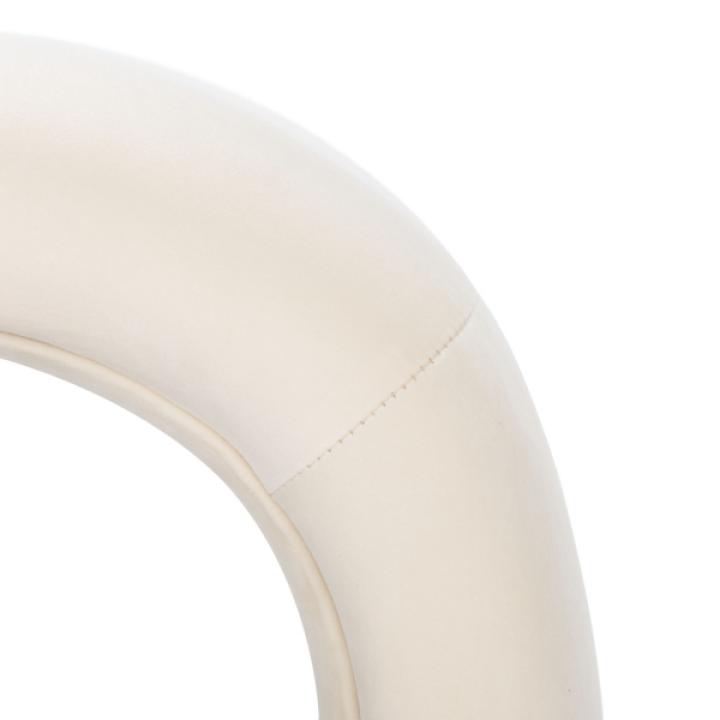 Cream Velvet Modern Lydia Bench