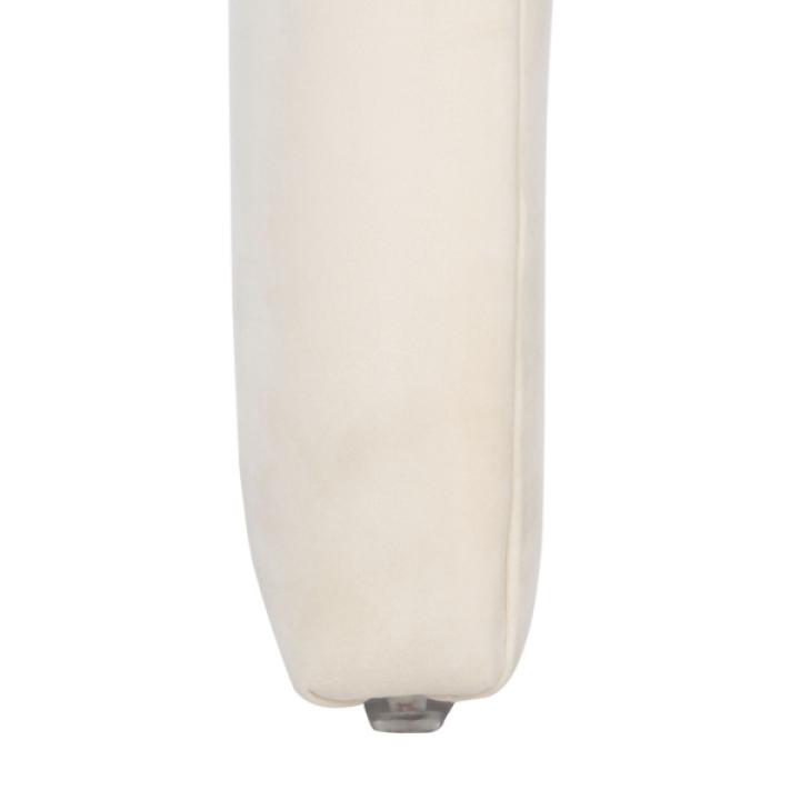 Cream Velvet Modern Lydia Bench