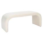 Cream Velvet Modern Lydia Bench