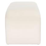 Cream Velvet Modern Lydia Bench