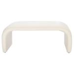 Cream Velvet Modern Lydia Bench