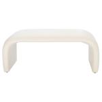 Cream Velvet Modern Lydia Bench