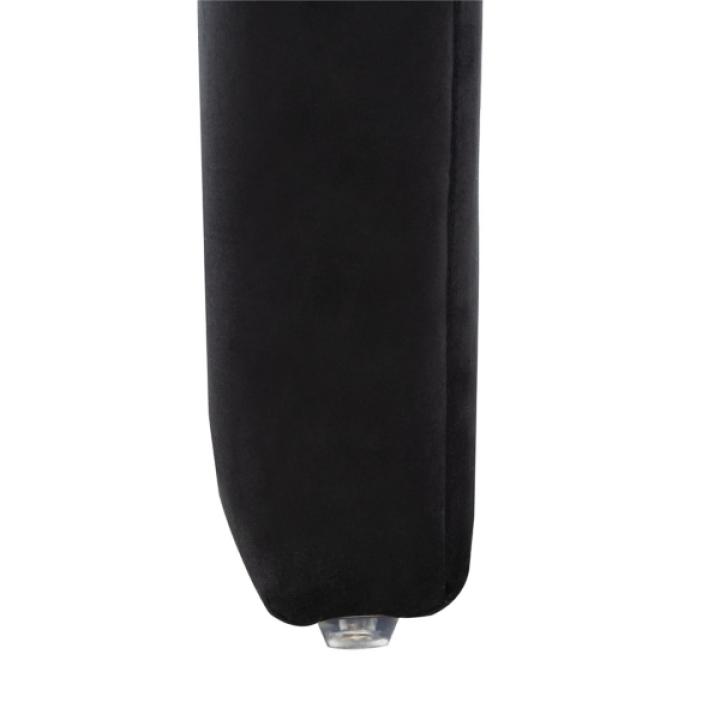 Black Velvet Modern Lydia Bench