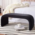 Black Velvet Modern Lydia Bench
