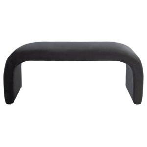 Black Velvet Modern Lydia Bench