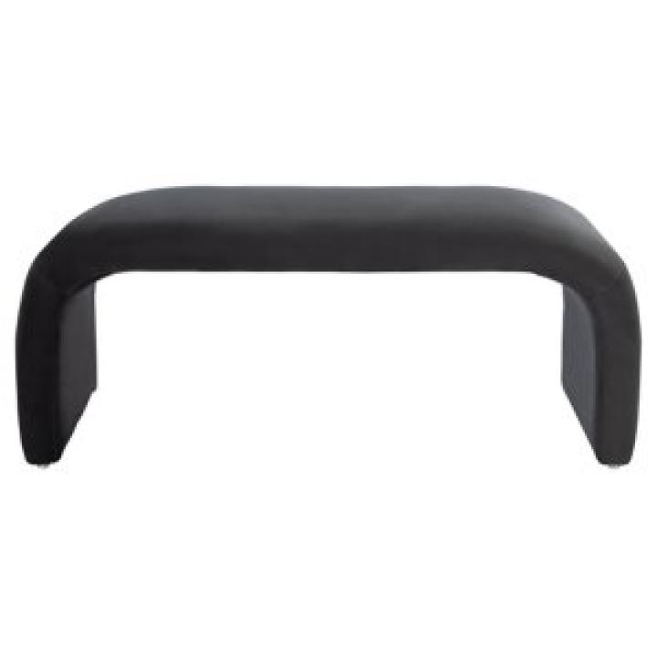 Black Velvet Modern Lydia Bench