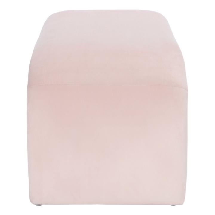 Pink Velvet Modern Lydia Bench