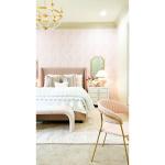 Pink Velvet Modern Lydia Bench