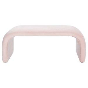 Pink Velvet Modern Lydia Bench