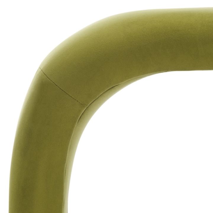 Olive Velvet Modern Lydia Bench