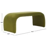 Olive Velvet Modern Lydia Bench