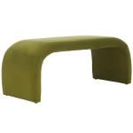 Olive Velvet Modern Lydia Bench