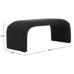 Black Boucle Modern Lydia Bench