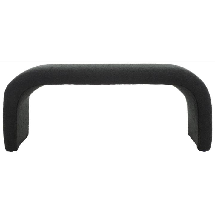 Black Boucle Modern Lydia Bench