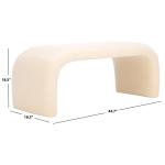 Cream Sherpa Modern Lydia Bench