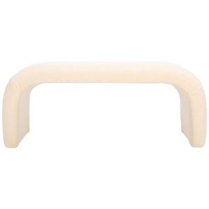 Cream Sherpa Modern Lydia Bench