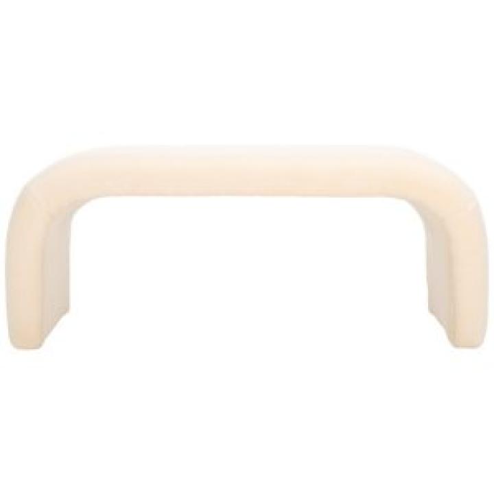 Cream Sherpa Modern Lydia Bench