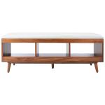 Cream Linen Norma Open Shelf Wood Bench