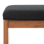 Black Upholstered Margie Open Shelf Bench