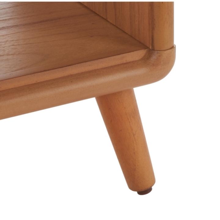 Black Upholstered Margie Open Shelf Bench