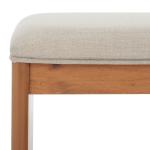 Cream Upholstered Margie Open Shelf Bench