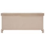 Tan Wood Zella Upholstered Storage Bench