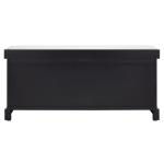 Black Wood Zella Upholstered Storage Bench