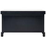 Black Upholstered Lanie 2-Drawer Storage Bench