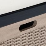 Black Upholstered Lanie 2-Drawer Storage Bench