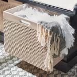 Black Upholstered Lanie 2-Drawer Storage Bench