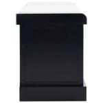 Black Upholstered Lanie 2-Drawer Storage Bench