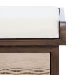 Brown Upholstered Lanie 2-Drawer Storage Bench