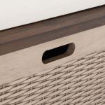 Brown Upholstered Lanie 2-Drawer Storage Bench