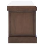 Brown Upholstered Lanie 2-Drawer Storage Bench