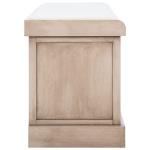 Sand Upholstered Lanie 2-Drawer Storage Bench