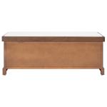 Brown Upholstered Lanie 3-Drawer Storage Bench