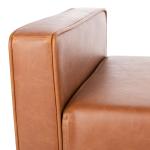 Light Brown Faux Leather Henrie Bench