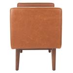 Light Brown Faux Leather Henrie Bench