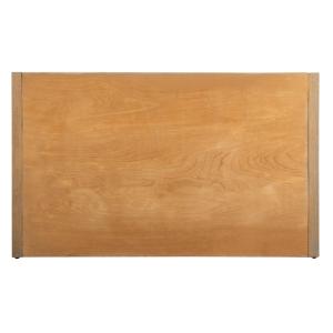 Rustic Oak Wood Irma Open Shelf Bench