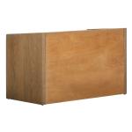 Rustic Oak Wood Irma Open Shelf Bench