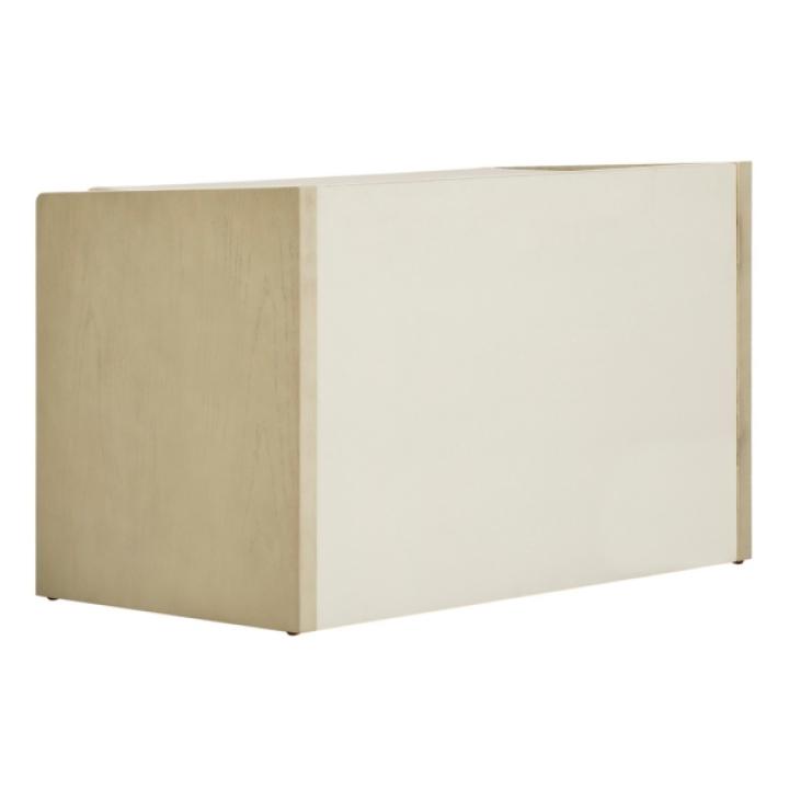 Whitewash Wood Irma Open Shelf Bench