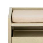 Whitewash Wood Irma Open Shelf Bench