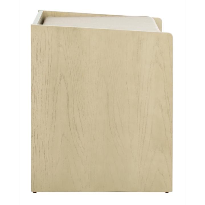 Whitewash Wood Irma Open Shelf Bench